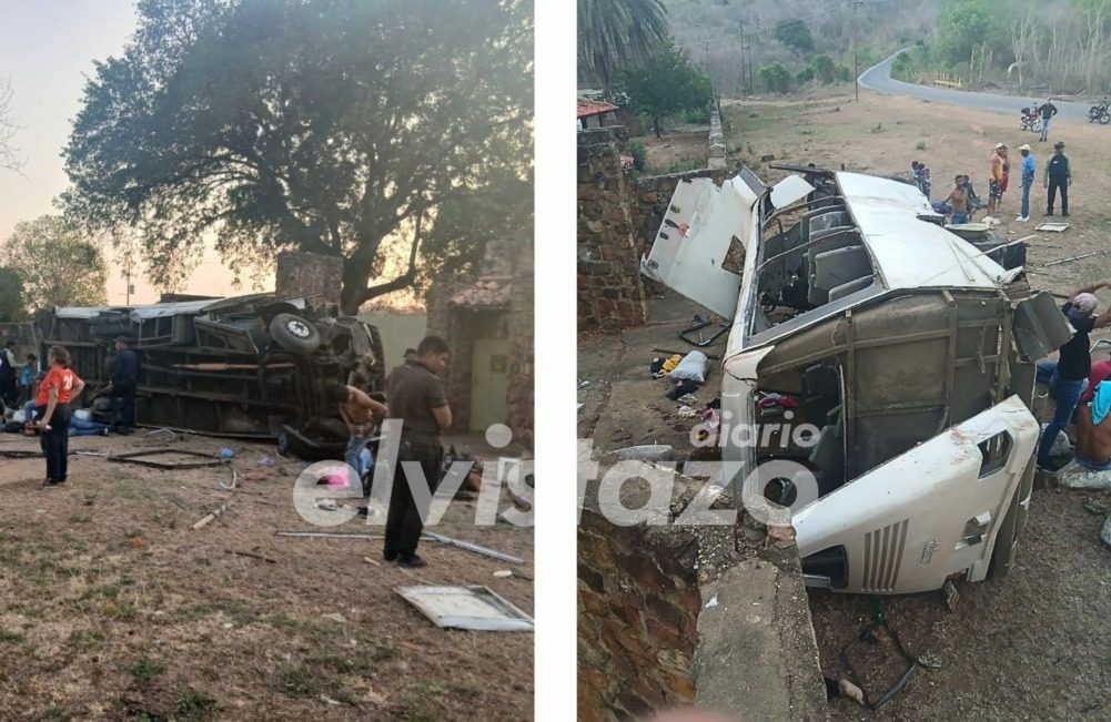 Tres fallecidos y 39 lesionados deja vuelco de autobús Iveco en Naricual estado Anzoátegui