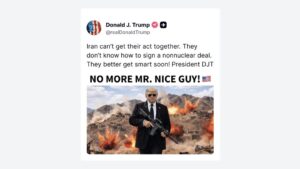 Trump manda un mensaje a Irán acompañado de una foto de él con un fusil de asalto: «¡Más les vale avivarse pronto!» – AlbertoNews