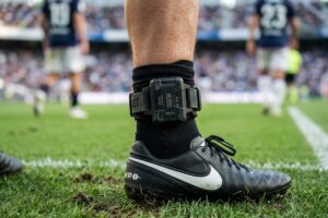 VIDEO: Árbitro dirigía un partido de fútbol con tobillera electrónica y quiso escapar cuando vio a la policía