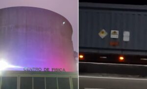 VIDEO: gandolas trasladan material nuclear de madrugada por la Autopista Regional del Centro