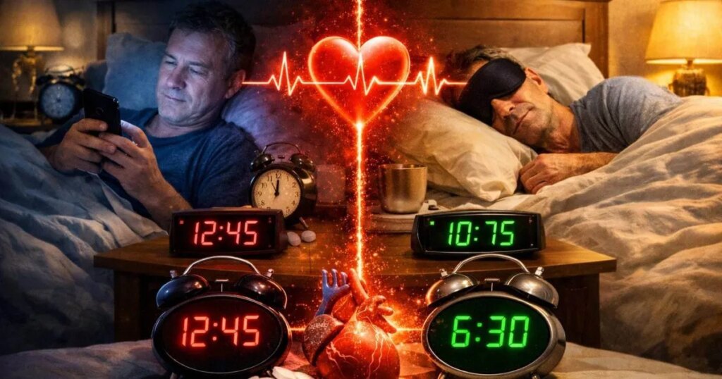 acostarse a horas distintas duplica el riesgo de infarto en 3.231 adultos