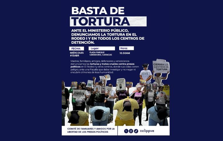 Convocan protesta nacional frente a la Fiscalía por tratos crueles en El Rodeo I este miércoles 15Abr