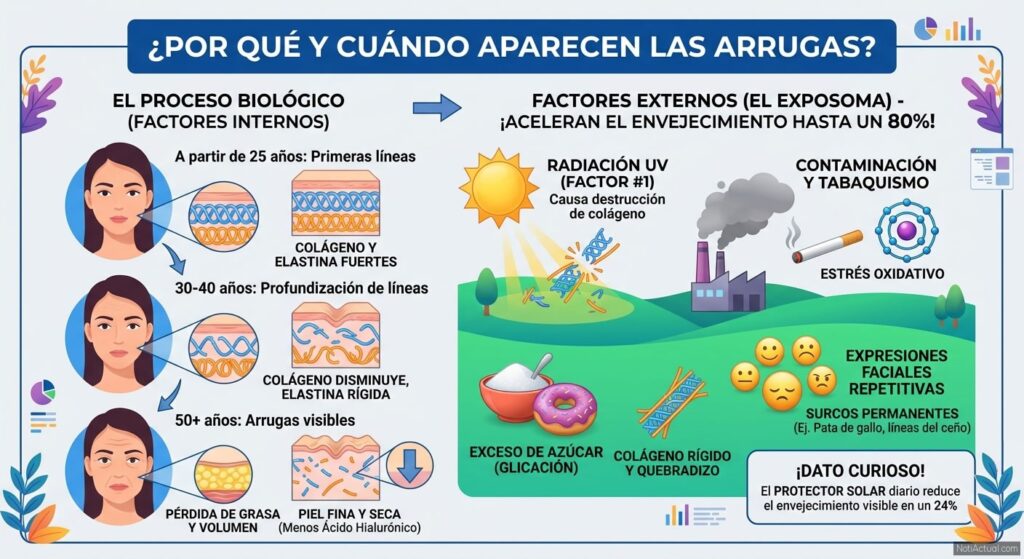 ¿Porqué y cuando comienzan a salir las arrugas? Tips para reducir las arrugas!