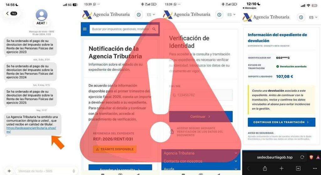 Alerta, no piques | La web que suplanta a la Agencia Tributaria para solicitar una devolución