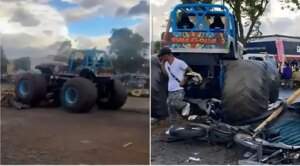 Camión monstruo embiste a multitud en exhibición en Colombia