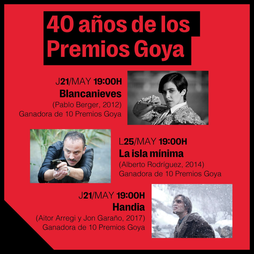 Cartel promocional de '40 años de los Premios Goya'.
