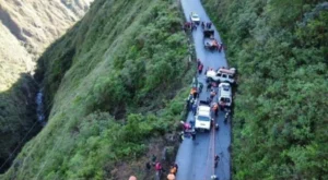 “El chófer se desplomó sobre el volante y el bus cayó”