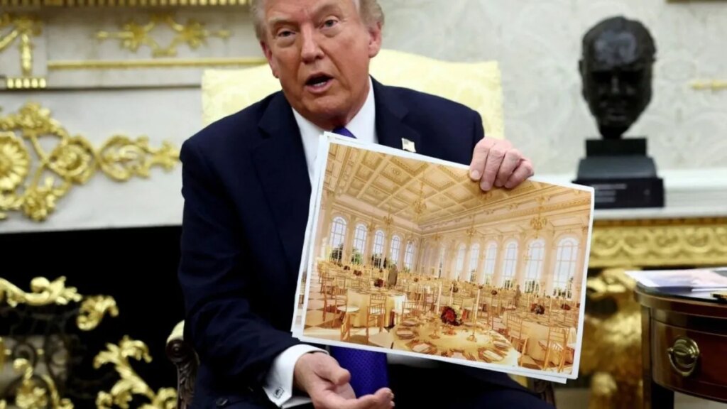 El nuevo salón de baile subterráneo de Donald Trump en la Casa Blanca incluye base para drones