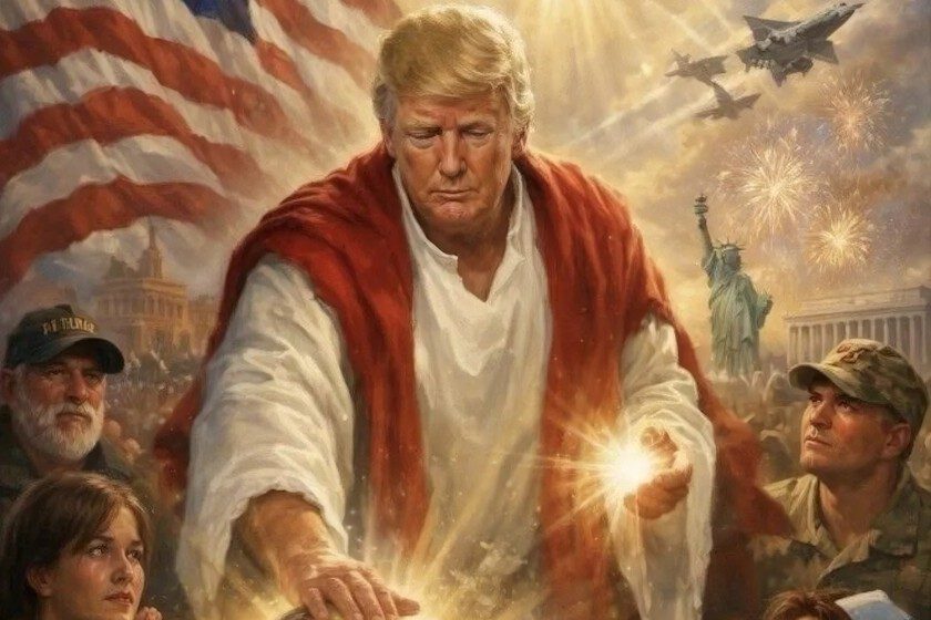 "Es difícil superar a este mundo con sátira": Trump creyéndose Jesús con IA arruinó la gran ida de olla de Patriota en The Boys