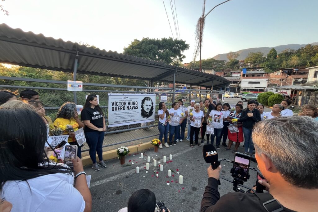 Familiares de presos políticos y activistas realizaron acto en memoria de Víctor Hugo Quero en El Rodeo I