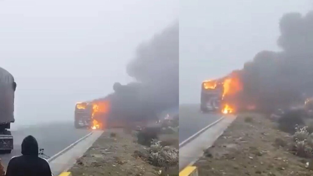 Hombres identificados como integrantes del Eln habrían incendiado bus en vía Bogotá-Cúcuta: esto se sabe