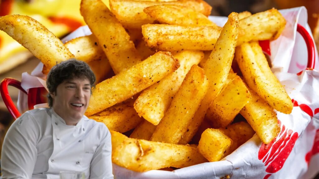 Jordi Cruz: "Para unas patatas fritas crujientes con menos aceite, la clave está en retirar parte del almidón, una precocción rápida en microondas y el acabado crujiente en airfryer"