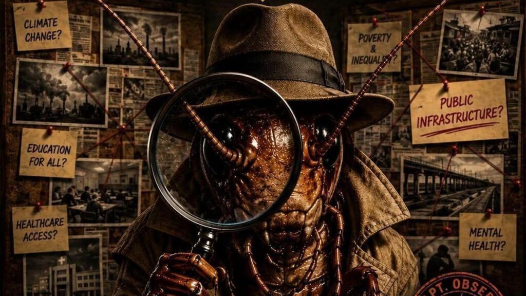 Cartel de campaña publicado por el Cockroach Janta Party en Instagram.
