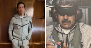 La sorprendente imagen de Marco Rubio antes del viaje a China: vestido con el chándal de Maduro tras su captura