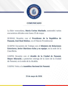 María Corina Machado se reunió con el presidente Mulino