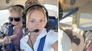 Mujer venció su miedo a los aviones gracias a su hija, quien dejó su carrera como enfermera para convertirse en piloto y llevarla a volar: ‘Confía’