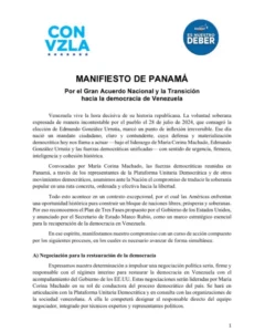 Oposición venezolana plantea negociación con oficialismo y EE. UU. para «restaurar la democracia»