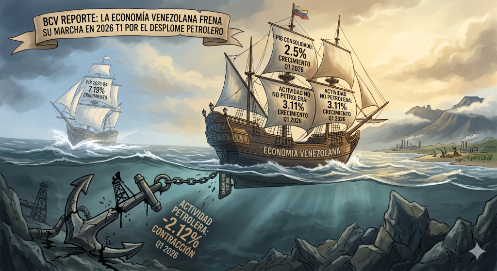 PIB Venezuela 2026 frena su crecimiento