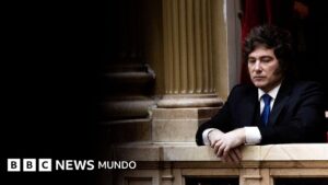 Por qué el escándalo de una cascada en una piscina ha puesto en aprietos a Javier Milei en Argentina
