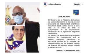 Régimen de Maduro deporta a EE.UU. al empresario Álex Saab