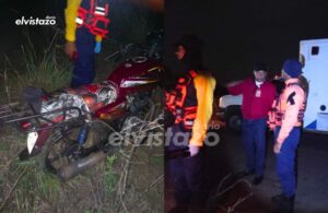 Un motorizado derrapó vía Dación luego de ser encandilado por otro vehículo