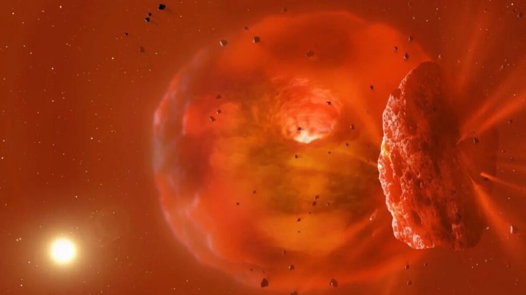 Una estrella comenzó a comportarse de forma extraña y los astrónomos creen haber visto algo nunca observado directamente: la posible colisión de dos planetas gigantes en otro sistema solar