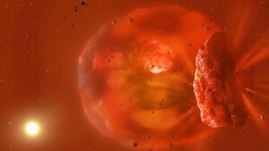 Una estrella comenzó a comportarse de forma extraña y los astrónomos creen haber visto algo nunca observado directamente: la posible colisión de dos planetas gigantes en otro sistema solar