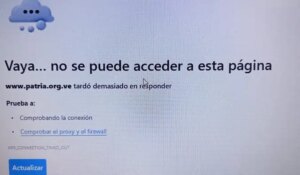 Usuarios reportan caída de la Plataforma Patria