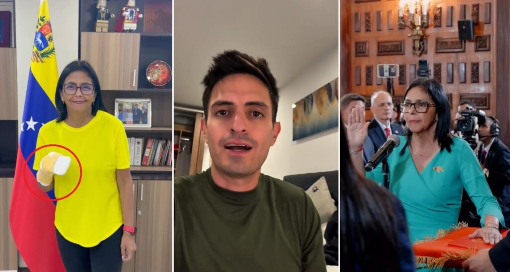 ¿Delcy Rodríguez escondía un micrófono en el vendaje de su mano?, la teoría de Michelo