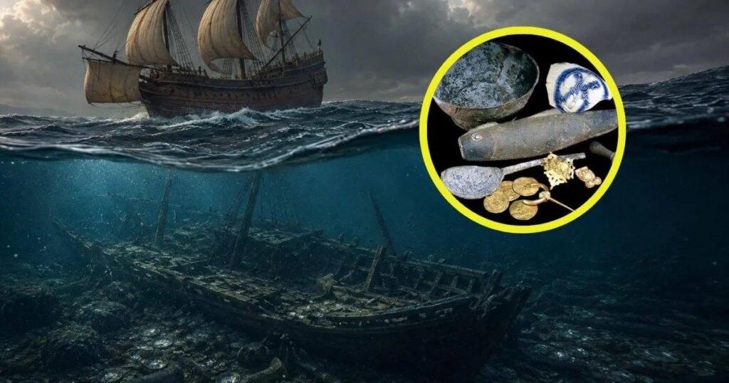 Arqueólogos identifican un barco hundido del siglo XVII a 18 metros de profundidad con más de 400 monedas de oro frente a Inglaterra: ahora sabemos de dónde venía