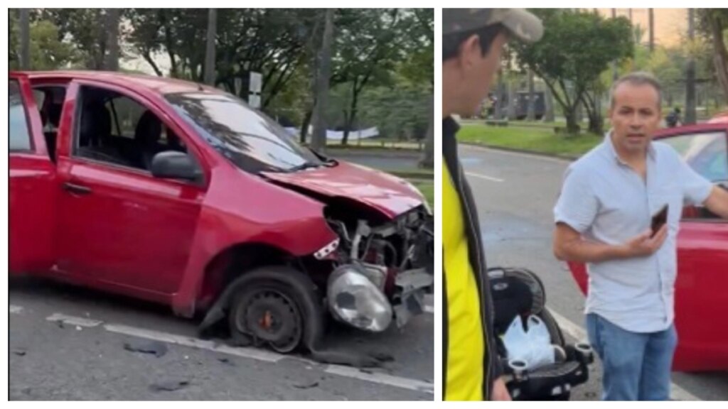 Así quedó el vehículo que fue impactado por un artefacto explosivo cuando pasaba por Univalle: 'Mi niñita venía en este carro'