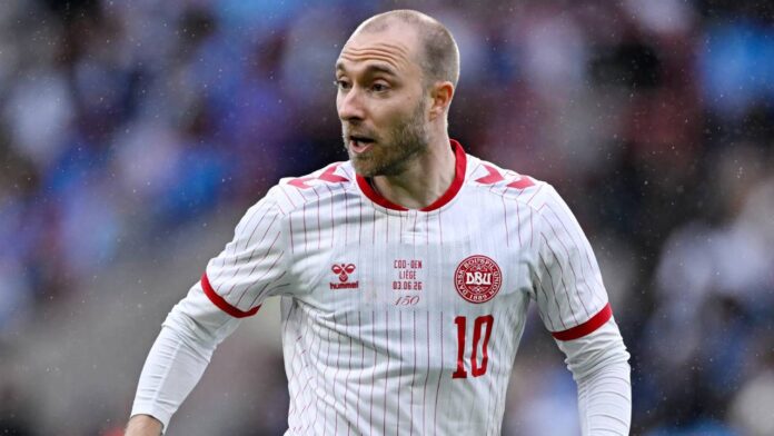 Christian Eriksen volvió a desplomarse en pleno partido