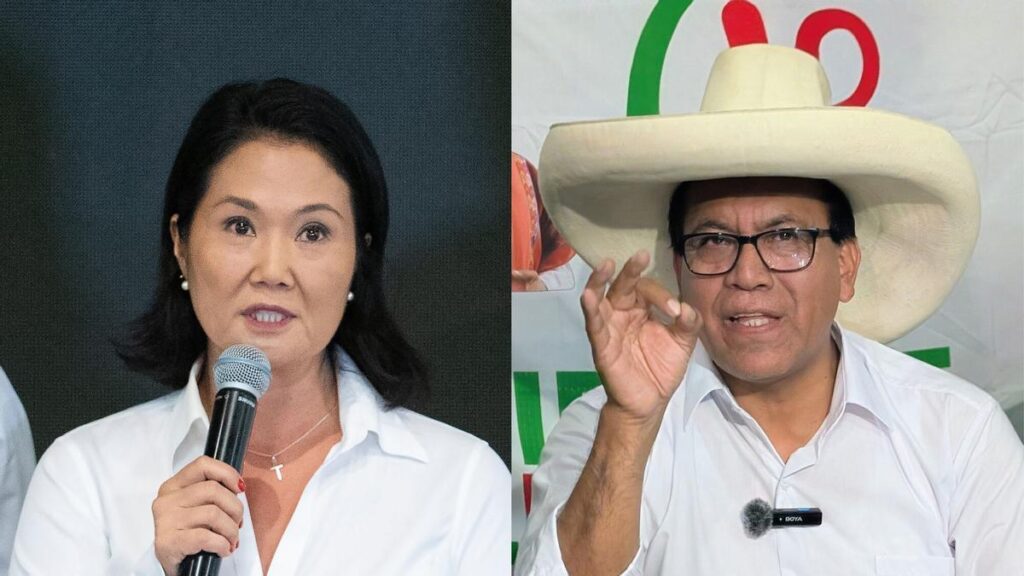 Combo de fotografías de archivo que muestra a los candidatos a la presidencia de Perú, Keiko Fujimori y Roberto Sánchez.