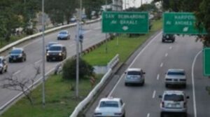 Cierre parcial de la Cota Mil en Caracas por obras