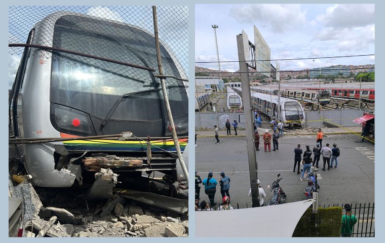 Descarrilamiento en los talleres del Metro de Caracas en Propatria