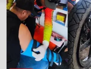 Dos lesionados tras sufrir accidente en motocicleta en