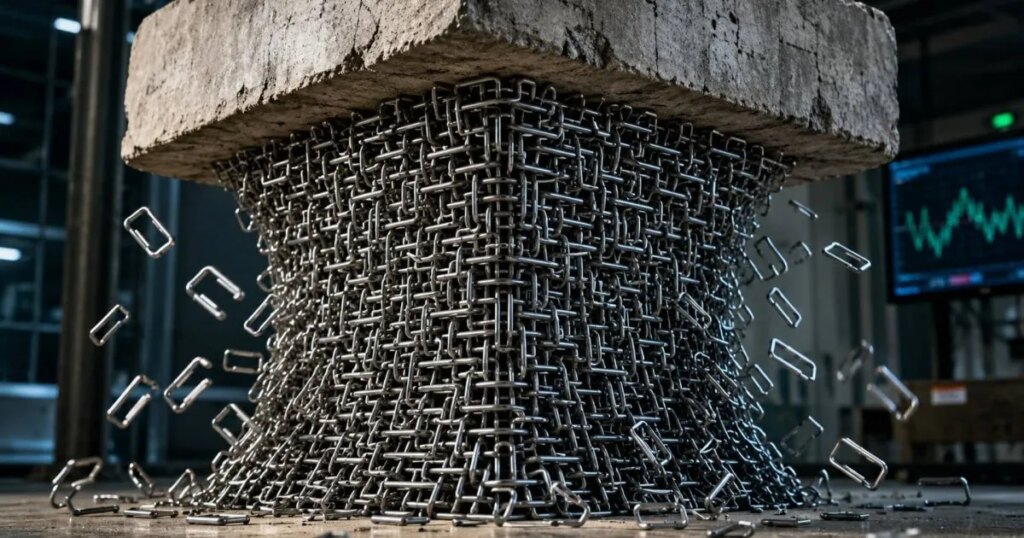 Esta estructura experimental de grapas de acero soporta grandes cargas y puede desintegrarse en segundos: así transformaría la construcción y la robótica de enjambre