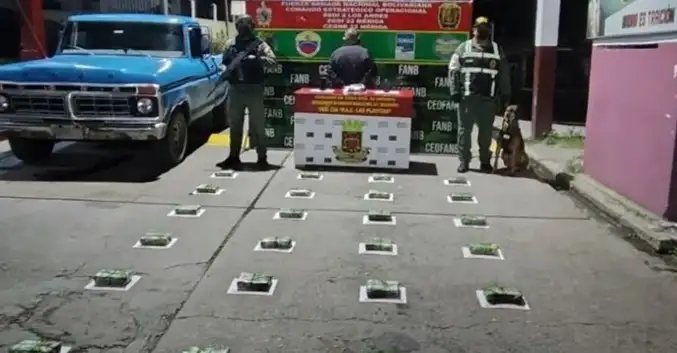 FANB incauta más de 27 kilos de droga en Mérida