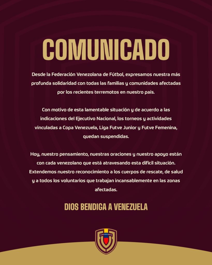 FVF suspende la actividad futbolística en el país