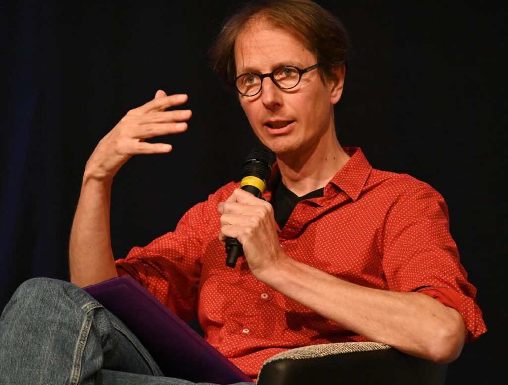 Fabian Scheidler, durante una conferencia.