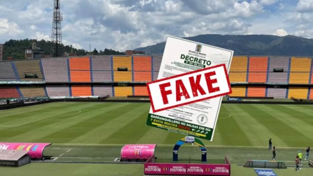 Fact Check | Es falso el supuesto decreto que prohíbe ingreso y circulación de barranquilleros en Medellín por partido de vuelta de la final de liga