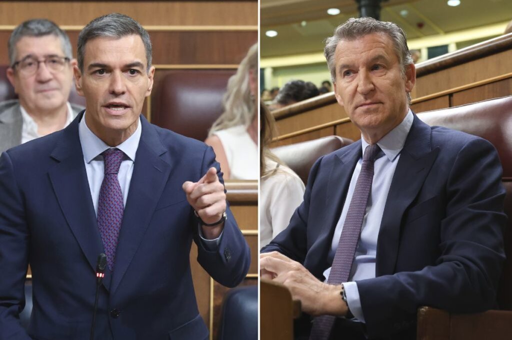 Feijóo pide a Sánchez dimitir y no "estirar esta basura" y el presidente rechaza lecciones del PP tras su corrupción
