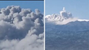 Fuerte expulsión de cenizas del volcán Puracé en Cauca: se registró una columna de unos 800 metros de altura, pero se mantiene la alerta amarilla