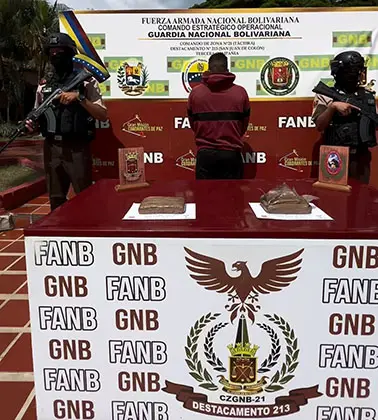 GNB incauta casi tres kilos de droga en  La Fría