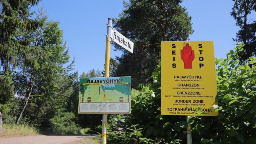 Frontera entre Finlandia y Rusia.