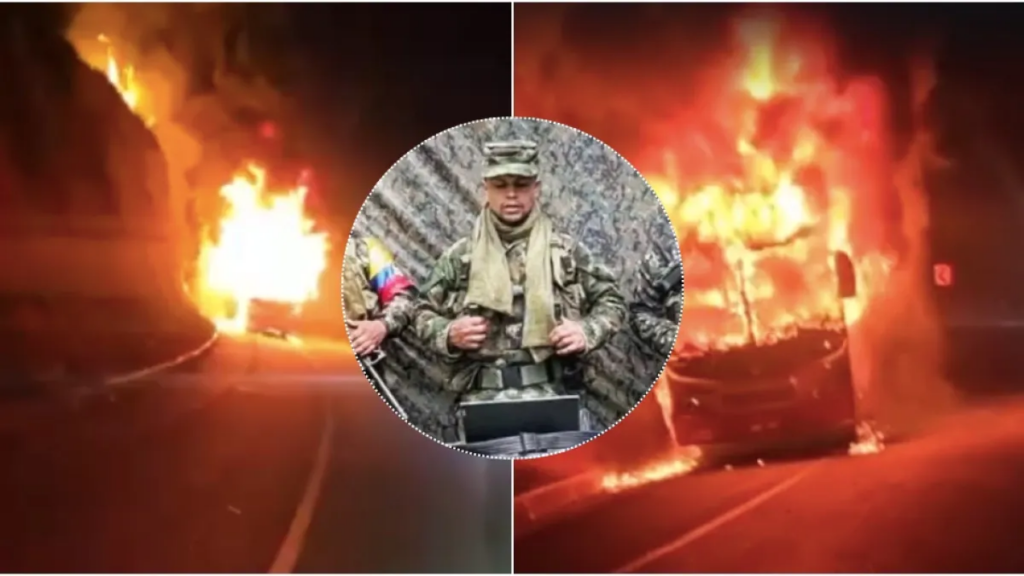 Incineran bus en la vía Panamericana en Cauca tras captura de alias 'Marlon'