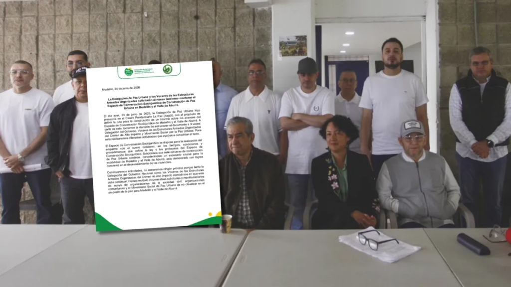 Integrantes de la mesa de paz urbana de la cárcel de Itagüí le solicitarán al gobierno de Abelardo de la Espriella continuar con los diálogos
