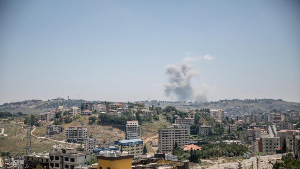Imagen de archivo de un ataque de Israel contra Líbano.