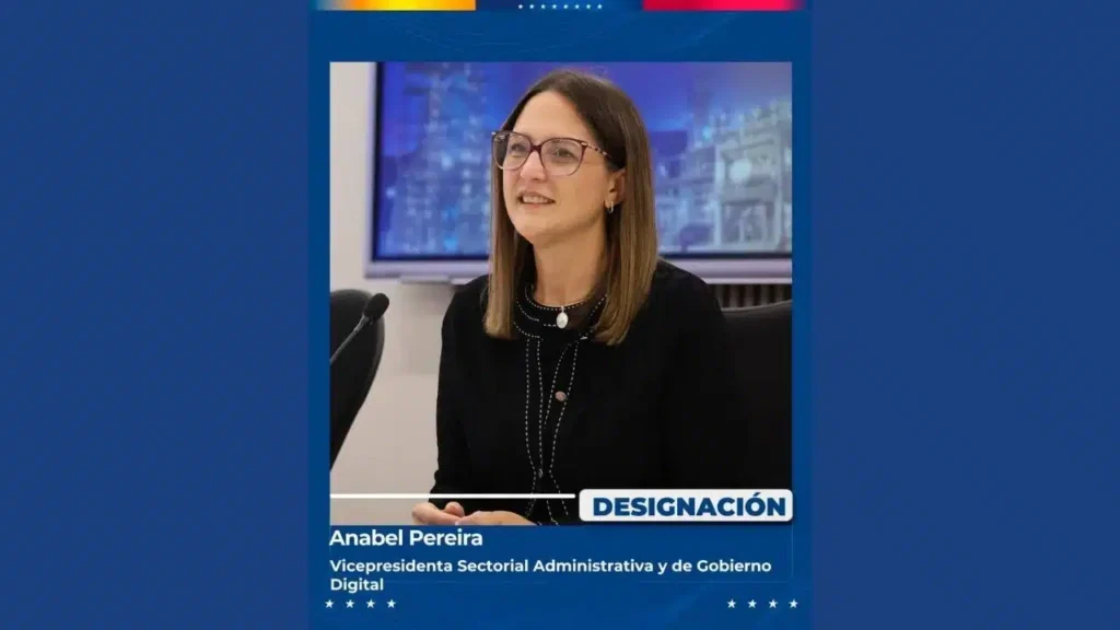 La economista Anabel Pereira fue designada como nueva Vicepresidenta Sectorial de Gobierno Digital