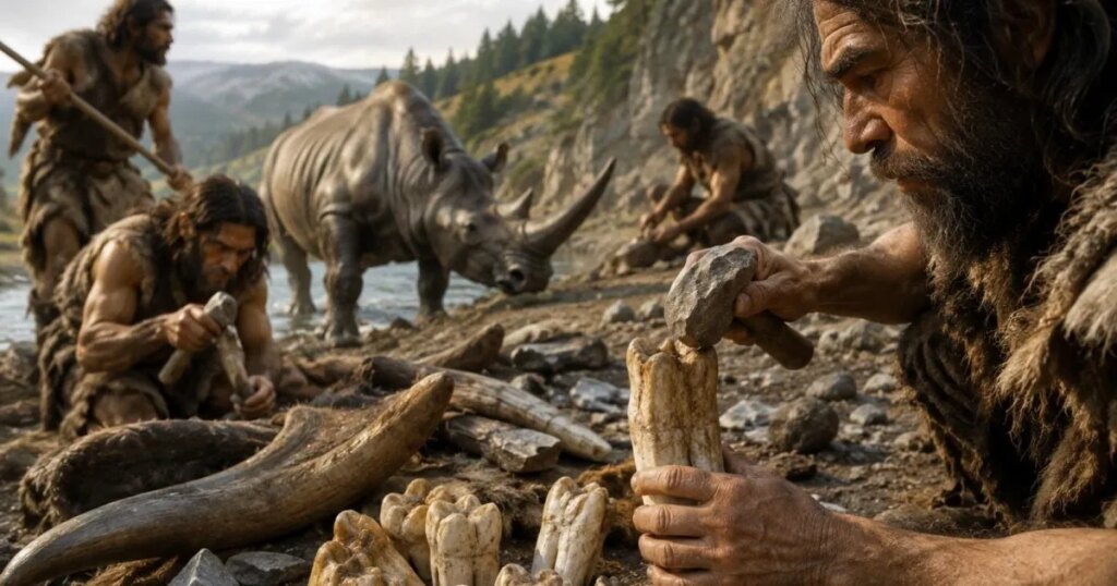 Los neandertales no solo cazaban rinocerontes: arqueólogos revelan para qué guardaban sus enormes dientes hace más de 100.000 años